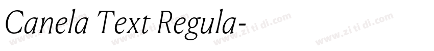 Canela Text Regula字体转换